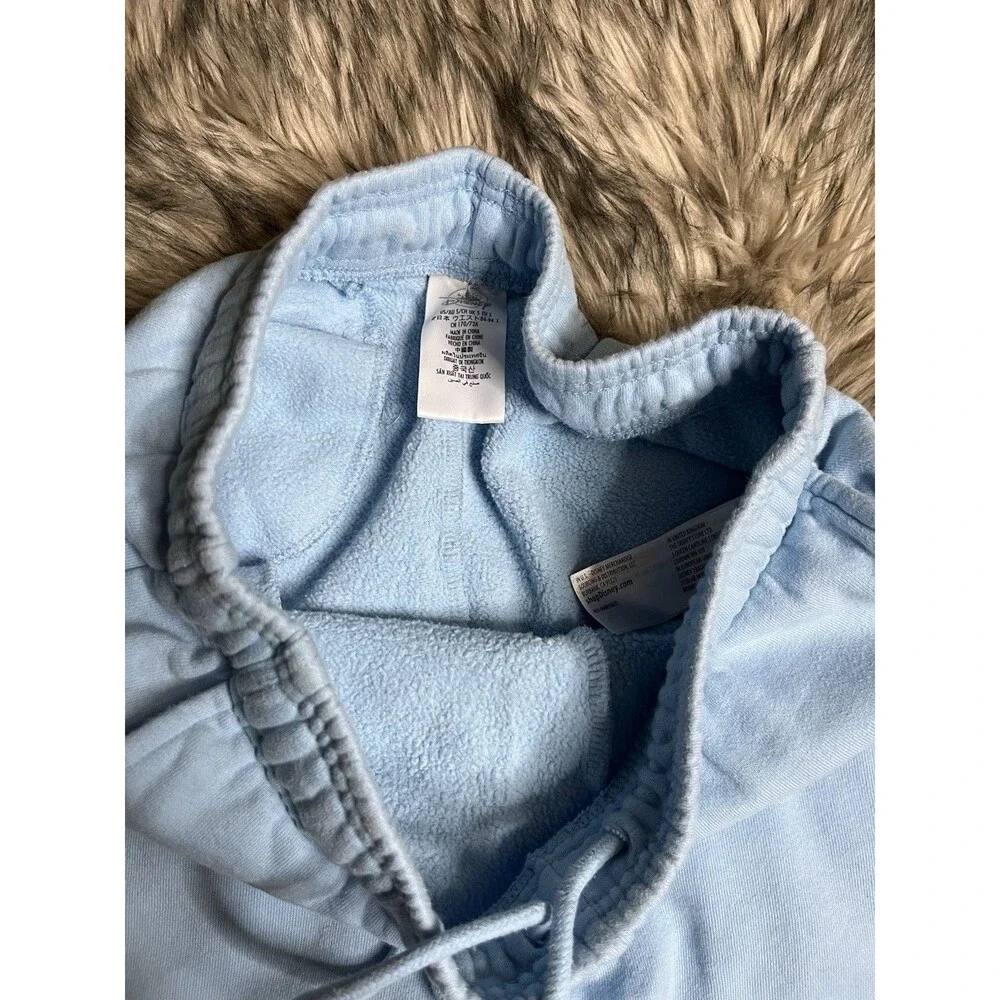 Disney Alice in Wonderland Graphic Sweatpants Light Blue Joggers Sz L Women